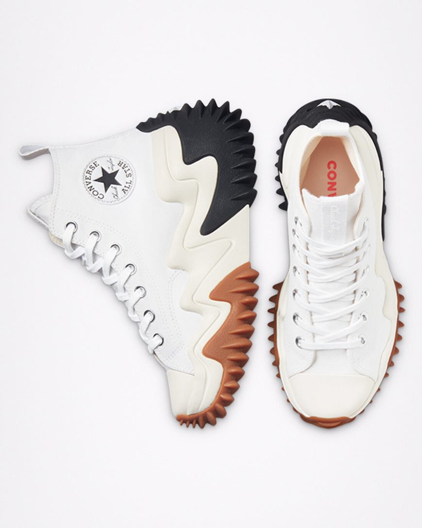 Men's Converse Run Star Motion CX High Top Platform Shoes White / Black / Orange | AU E3450K
